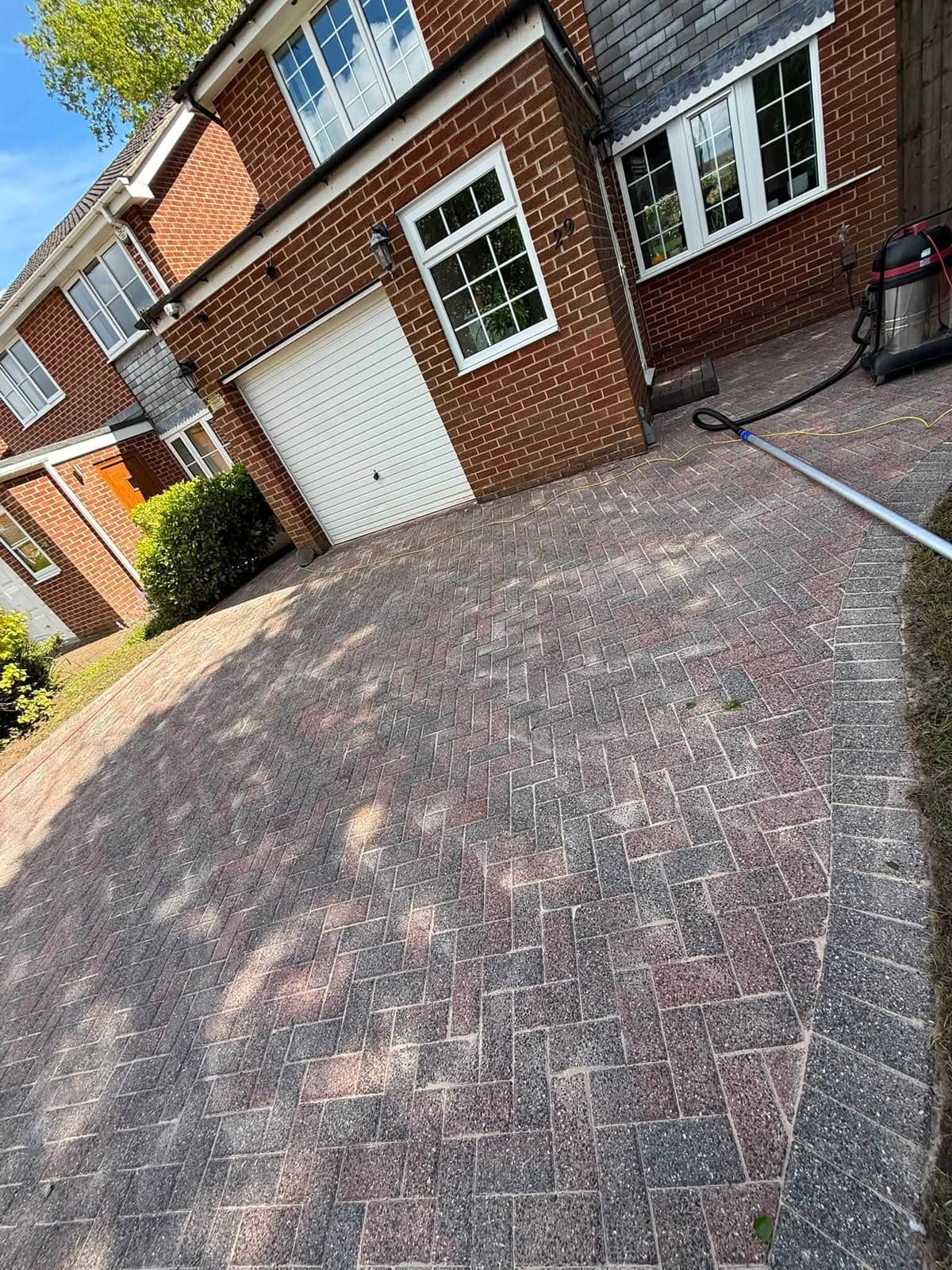 The gutter vac on the same visit
