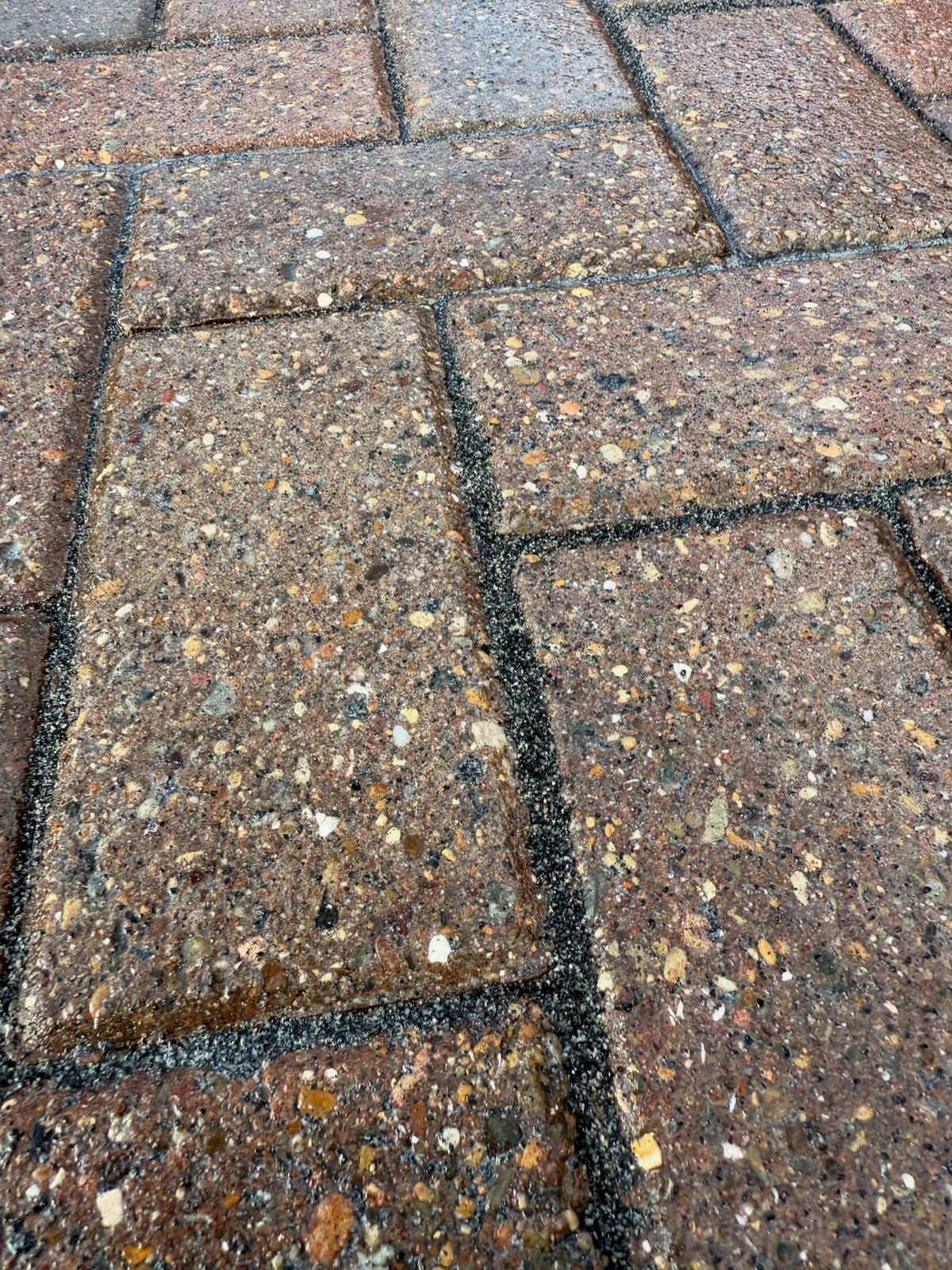 Close up of the re-sanded joints