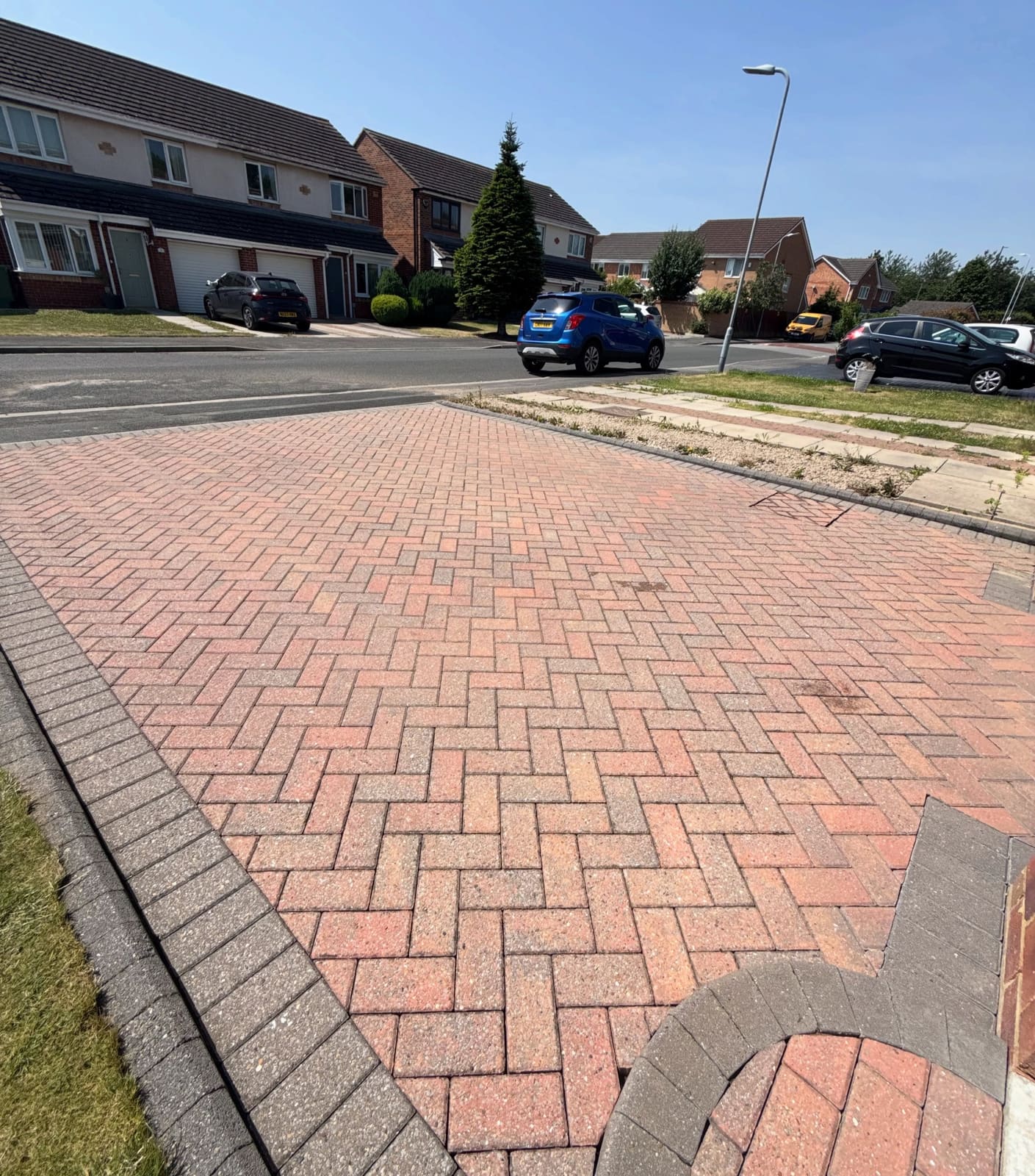 The driveway from the road